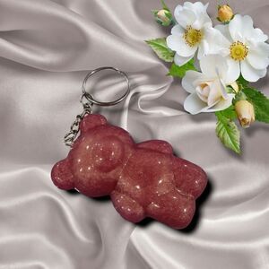 Wine Red Gummy Bear Keychain(Z180)